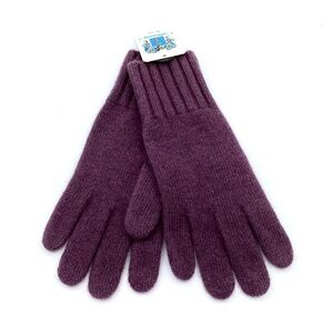 Portolana Cashmere 9” Gloves w/Ribbed Cuff in Dusty Prune - NWT